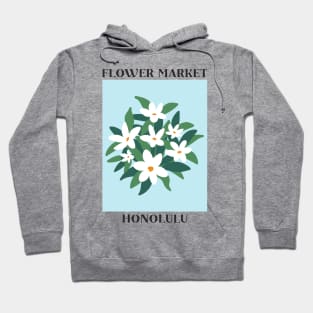 Flower Market Honolulu White Jasmine Hoodie